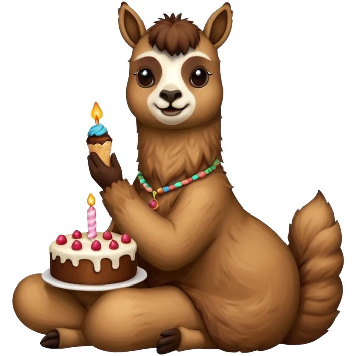 Lama eat cake emoji