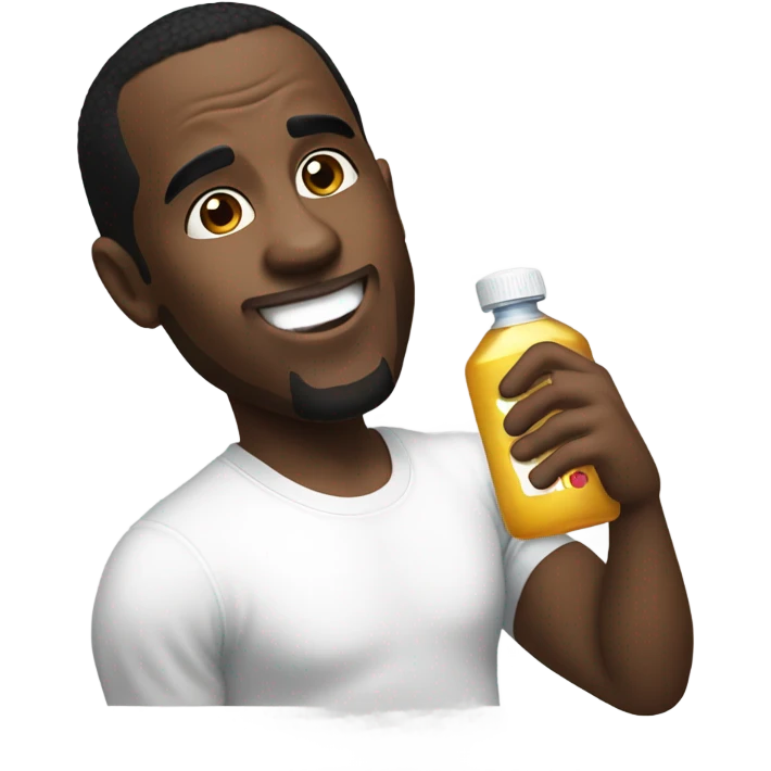 P Diddy holding a bottle of baby oil  emoji