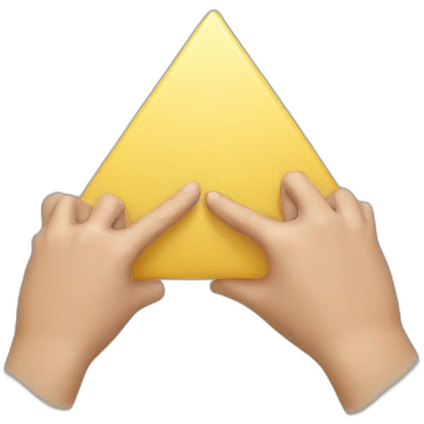 hands doing a triangle between indexes and thumbs emoji