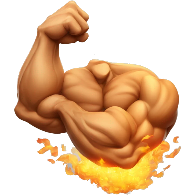 biceps on fire emoji