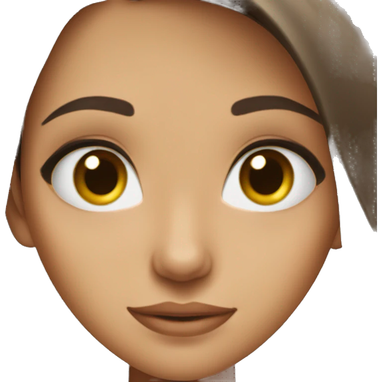 Å brunette girl with hazel eyes  emoji