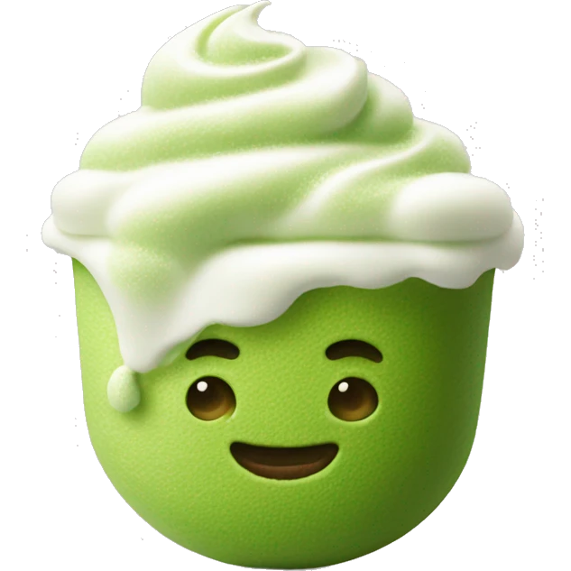 Matcha with vanilla sweet cream cold foam emoji