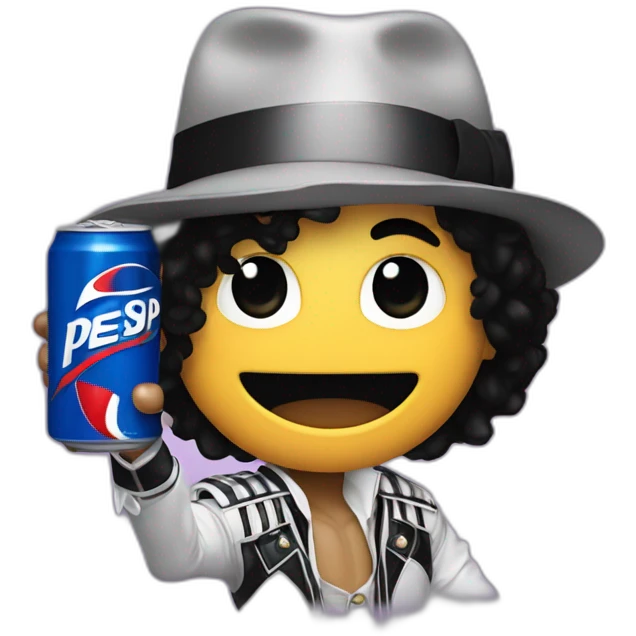 Michael Jackson tomando pepsi emoji