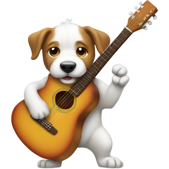 dog playing the guitar emoji