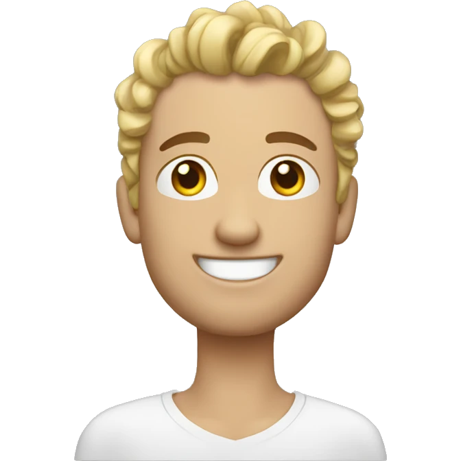 chico blanco con rizos rubios emoji