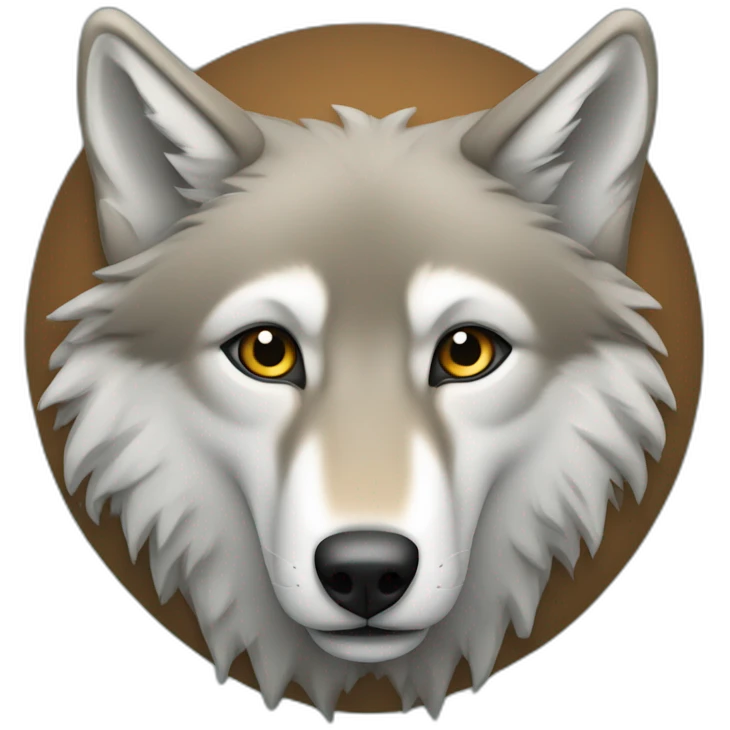 Un loup au couleurs de la Turquie  emoji
