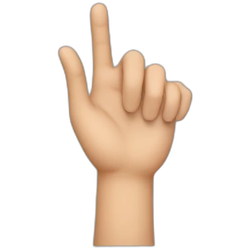 Cœur avec les doigts et une seul main emoji