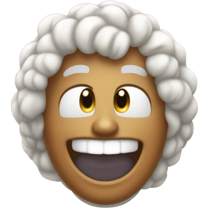 Crea un emoji q tenga una cara feliz un cerebro y rayos emoji