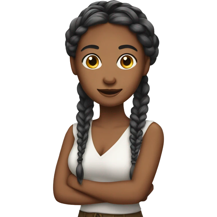 charming woman with braids emoji