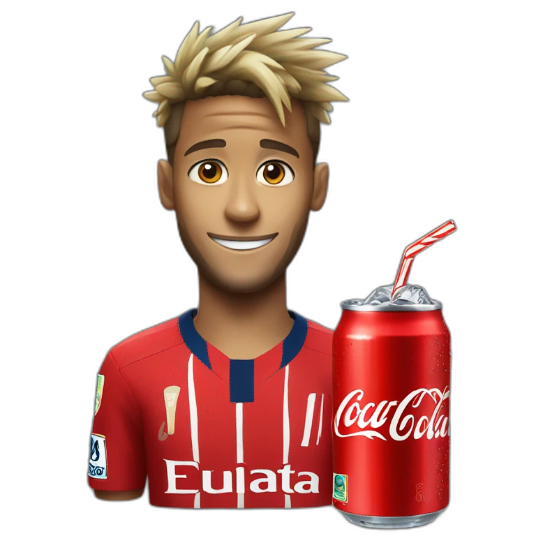 Neymar drink coca cola emoji