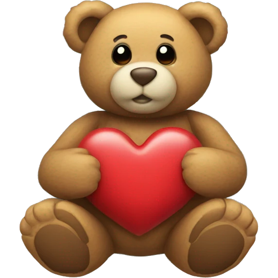 Heart with teddy bear emoji