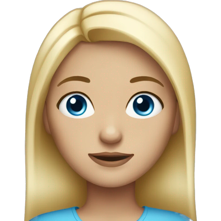 Blonde girl blue eyes  emoji