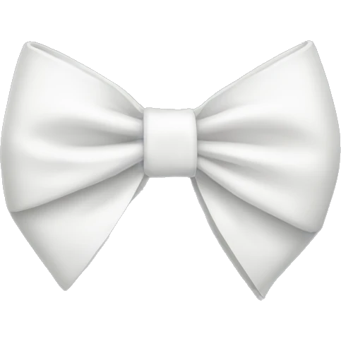 Singular white bow emoji