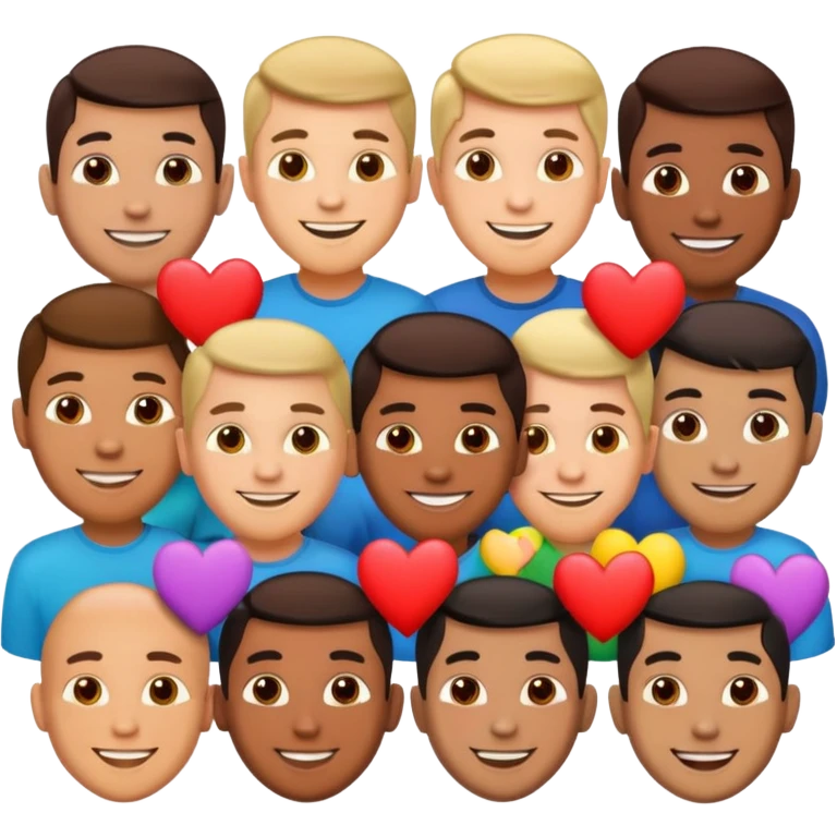 Men with heart emoji