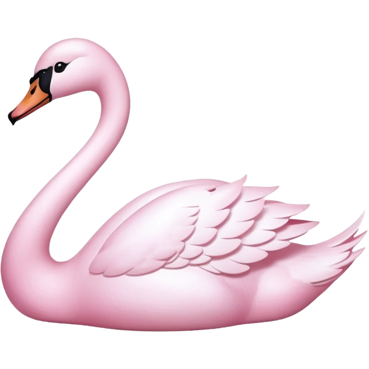 pastel pink swan emoji