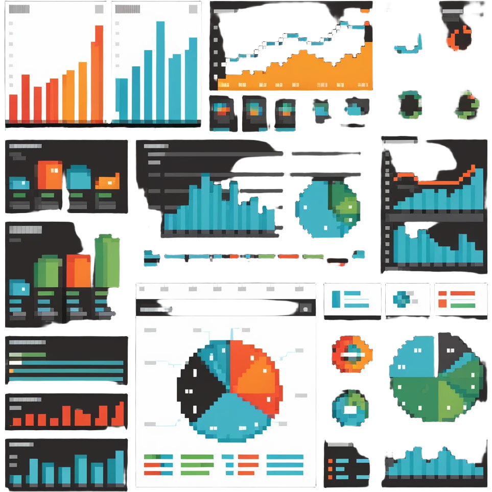 Dashboard paper design with charts, boxes, and planning sections emoji