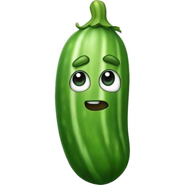 Cucumber wearing hoodie emoji