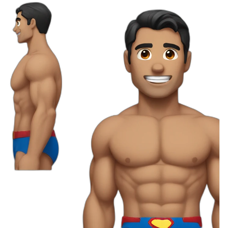 shirtless superman emoji