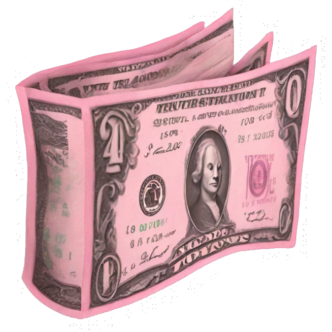 Pink money  emoji