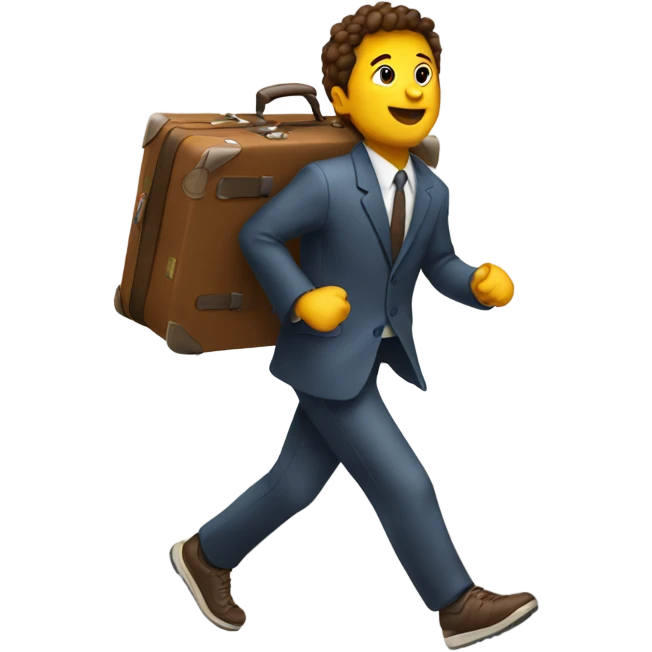 Me running with a suitcase  emoji