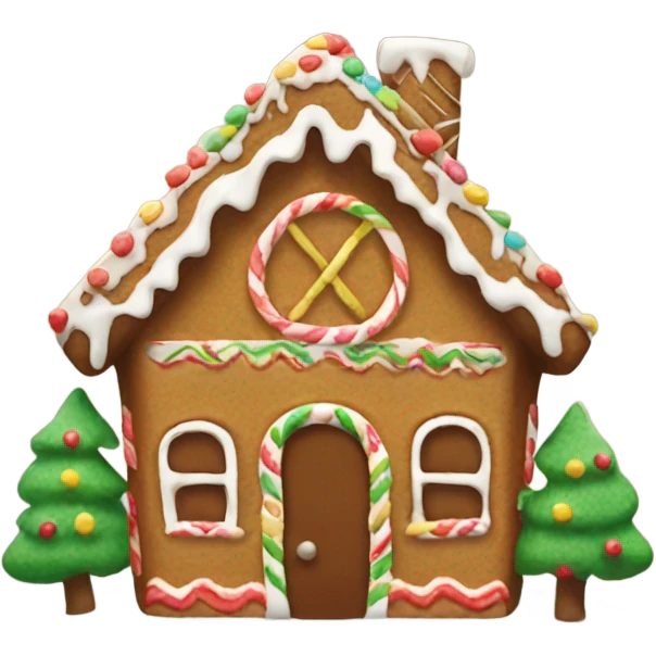 Gingerbread house emoji