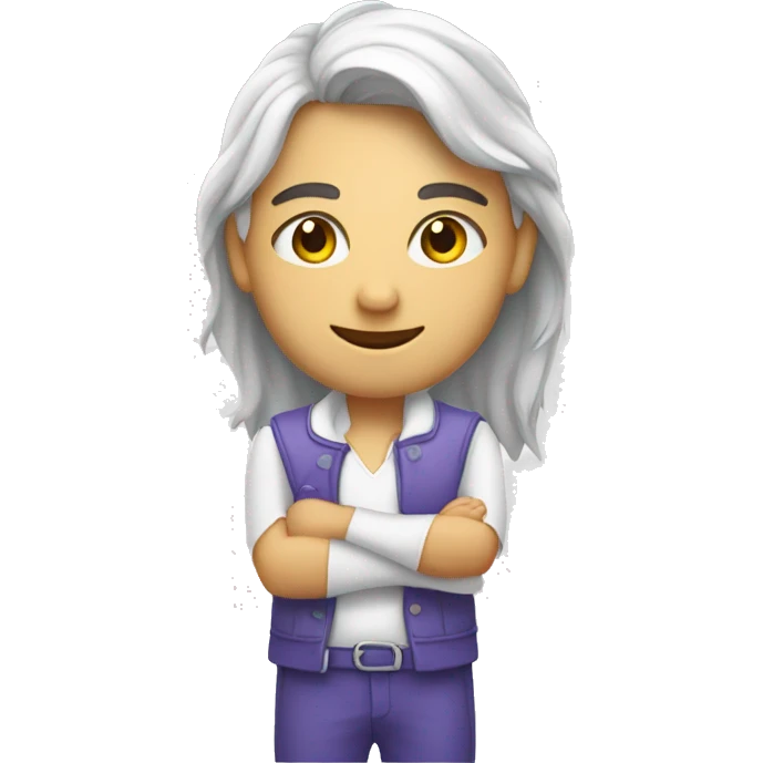 Coração branco com fitas de lilás  emoji