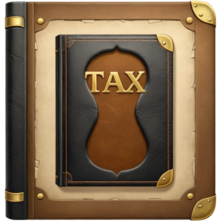 a huge book closed with thousands of pages called "the tax code" emoji