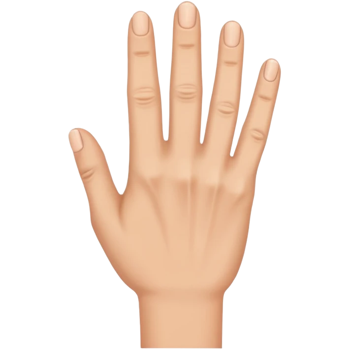 back of mans hand four fingers emoji