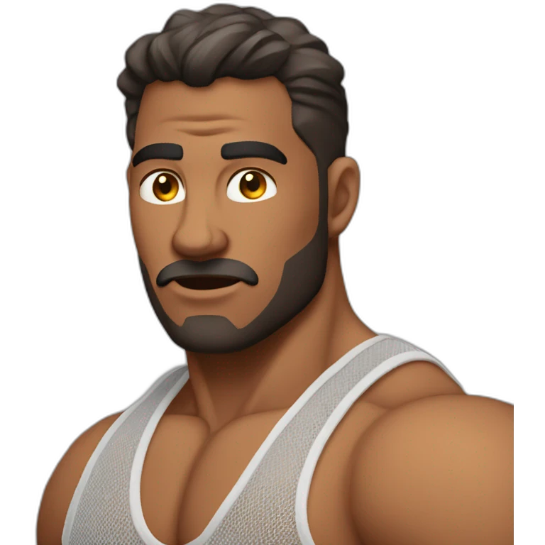 muscle-man-with-mesh-tight-shirt emoji