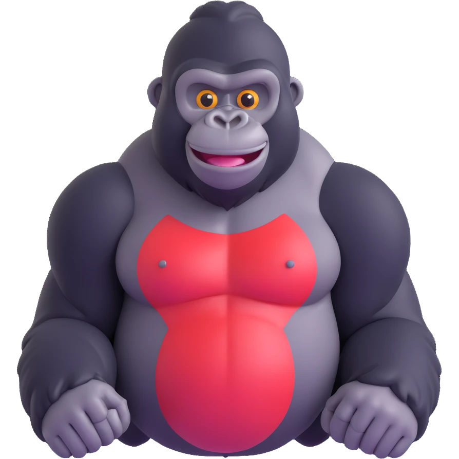 gorilla smiley emoji