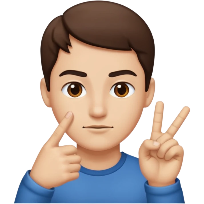 Side eye flipping someone off emoji