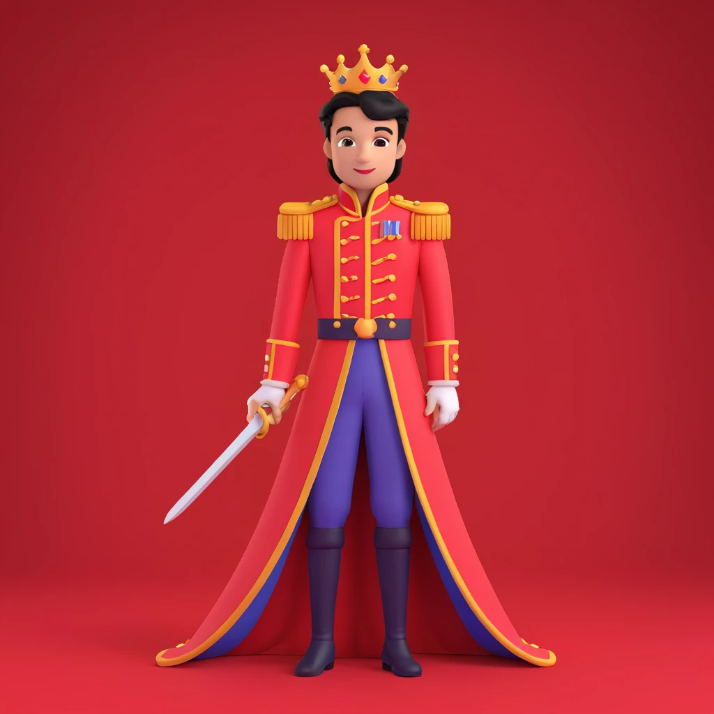 prince in red dress, royaqle background emoji