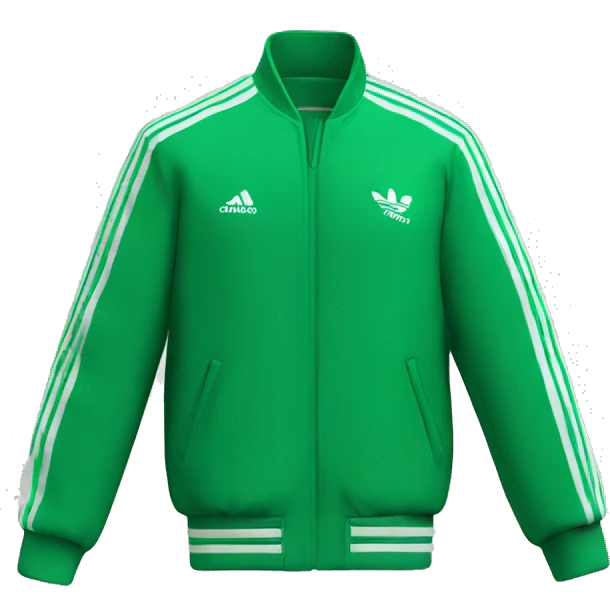 Adidas jacket green emoji