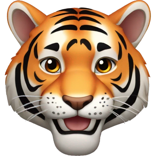 Tigre con cara feliz emoji