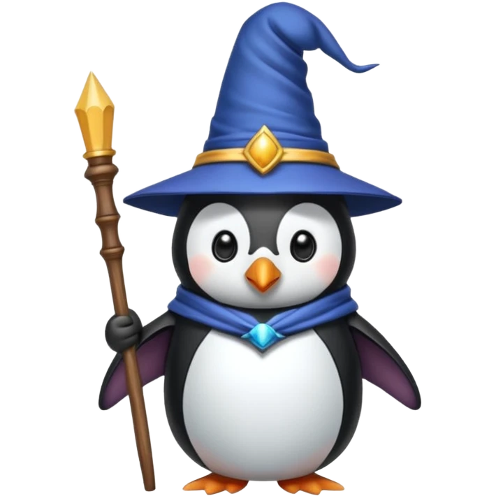 Penguin Wizard emoji