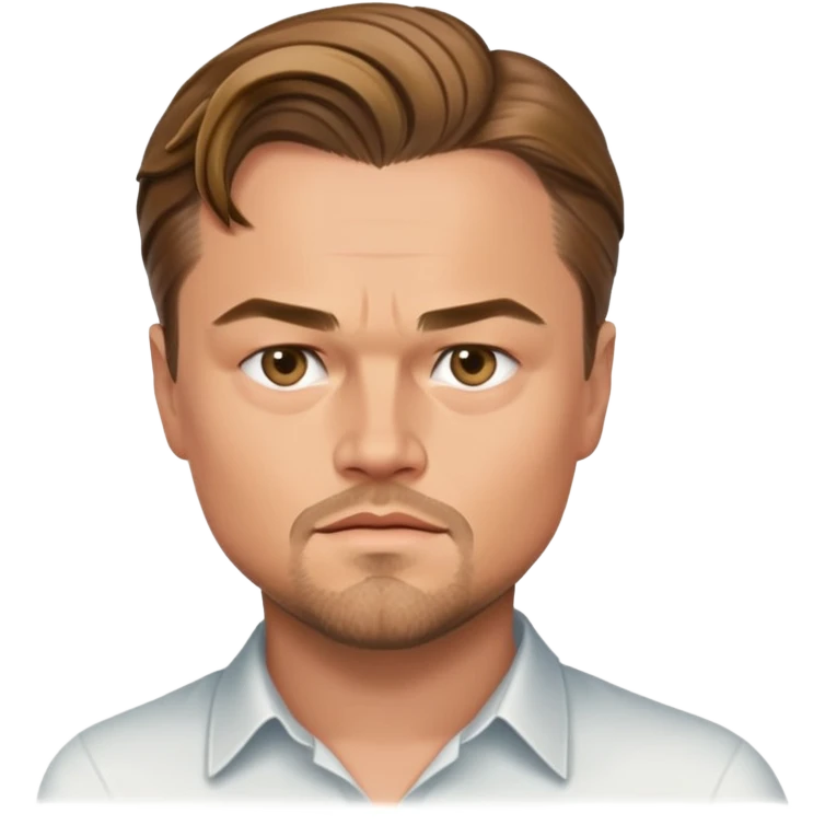 Leonardo DiCaprio upper body portrait, chest and above emoji