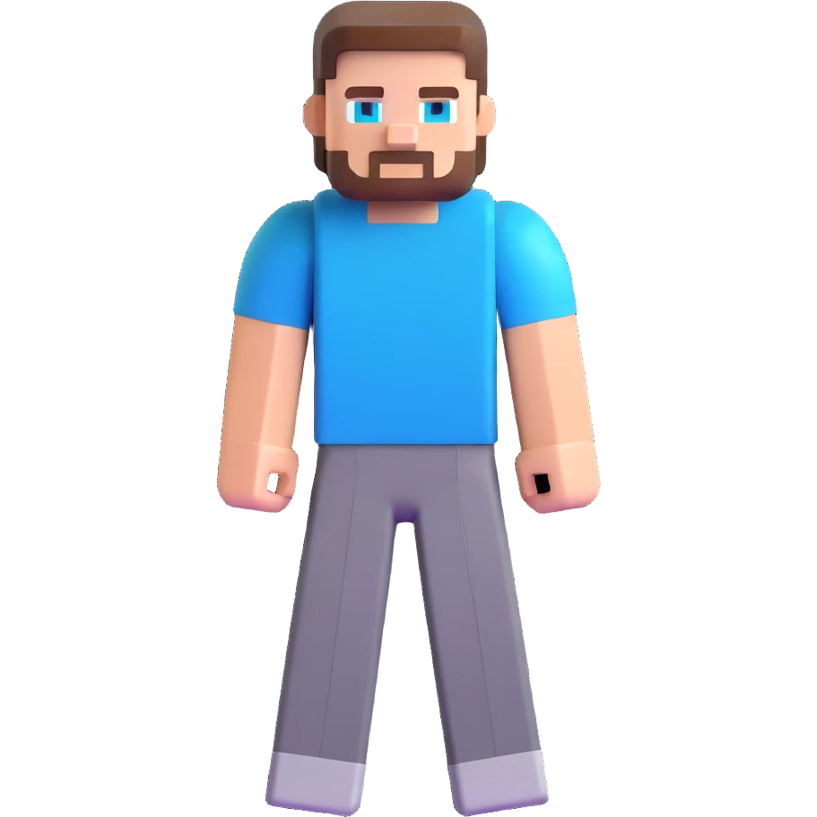 Minecraft Steve character emoji
