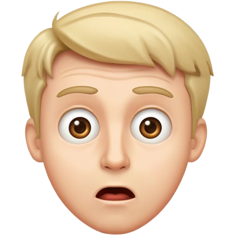A man with a surprised expression emoji