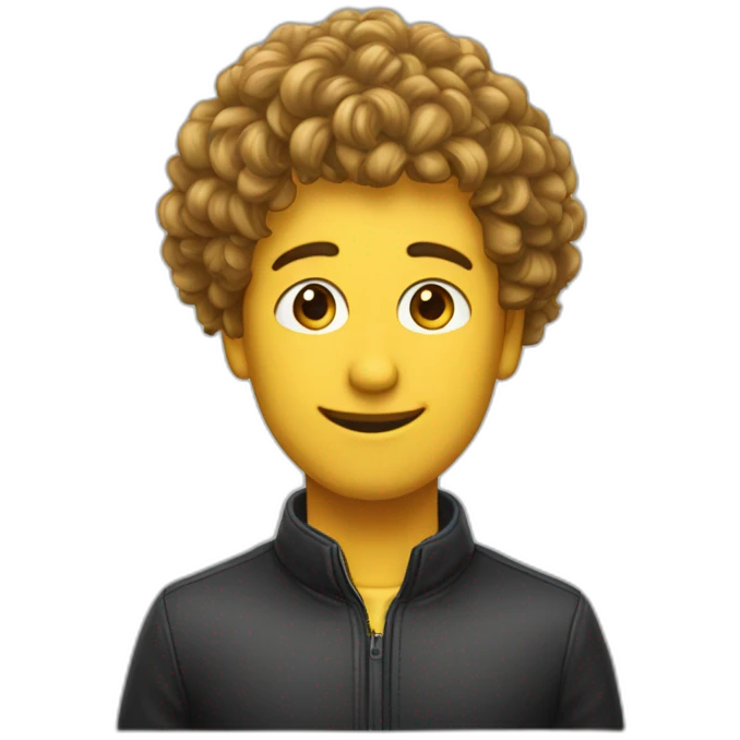 cheveux noirs et là Paul blanc emoji