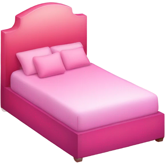 Pink ombre bed with glitter emoji