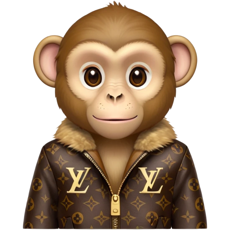Monkey with a Louis vitton jacket  emoji