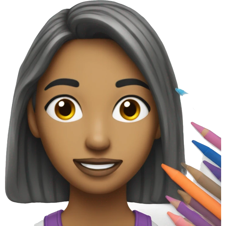 coloring page with crayon emoji
