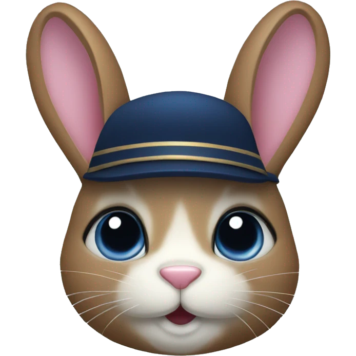 Navy blue Bunny Face emoji