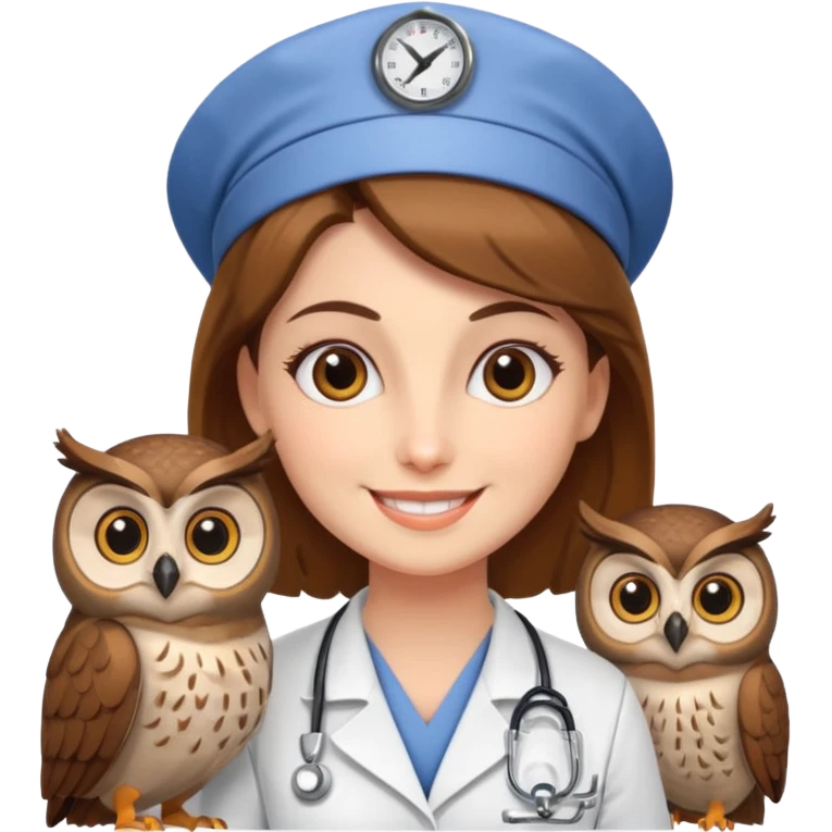 Krankenschwester mit Uhu emoji