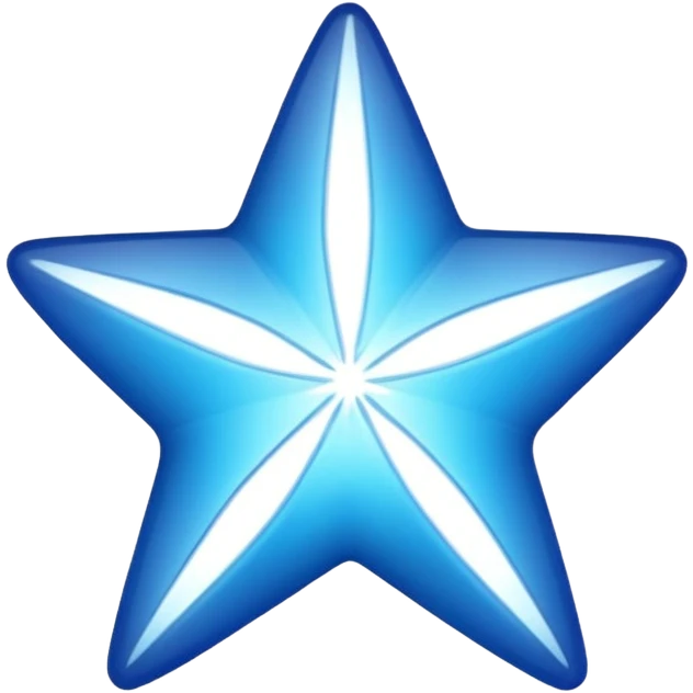 Estrella de color azul emoji