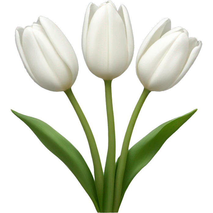 white tulips emoji