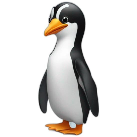 a penguin in a dress emoji
