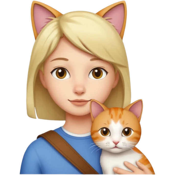 person with cat on their shoulder emoji