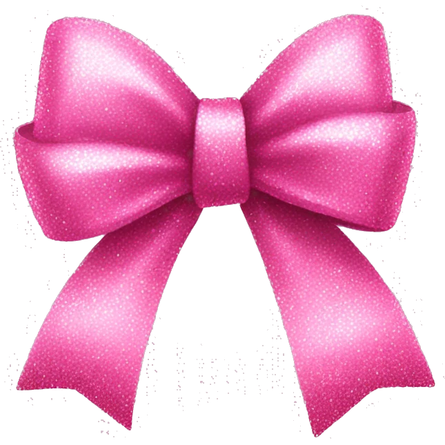 Pink glittery bow emoji
