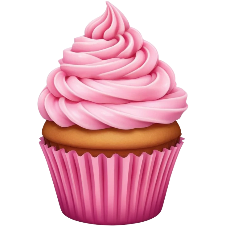 cupcake with pink icing emoji
